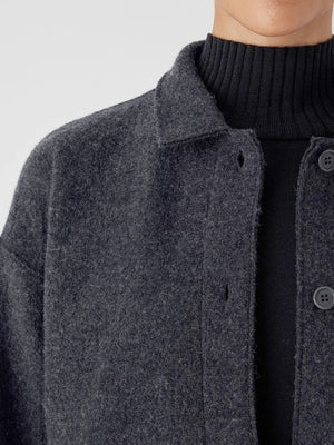 BOILED WOOL CLASSIC COLLAR JACKET
