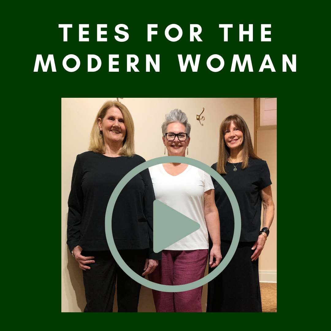 TEES AS TOPS FOR THE MODERN WOMAN