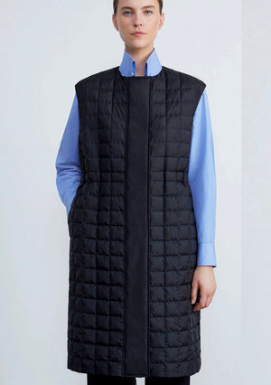 RECYCLED POLY QUILTED CONVERTIBLE OVERSIZED COAT
