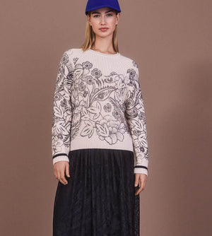SWEATER WITH MOTIF PRINT
