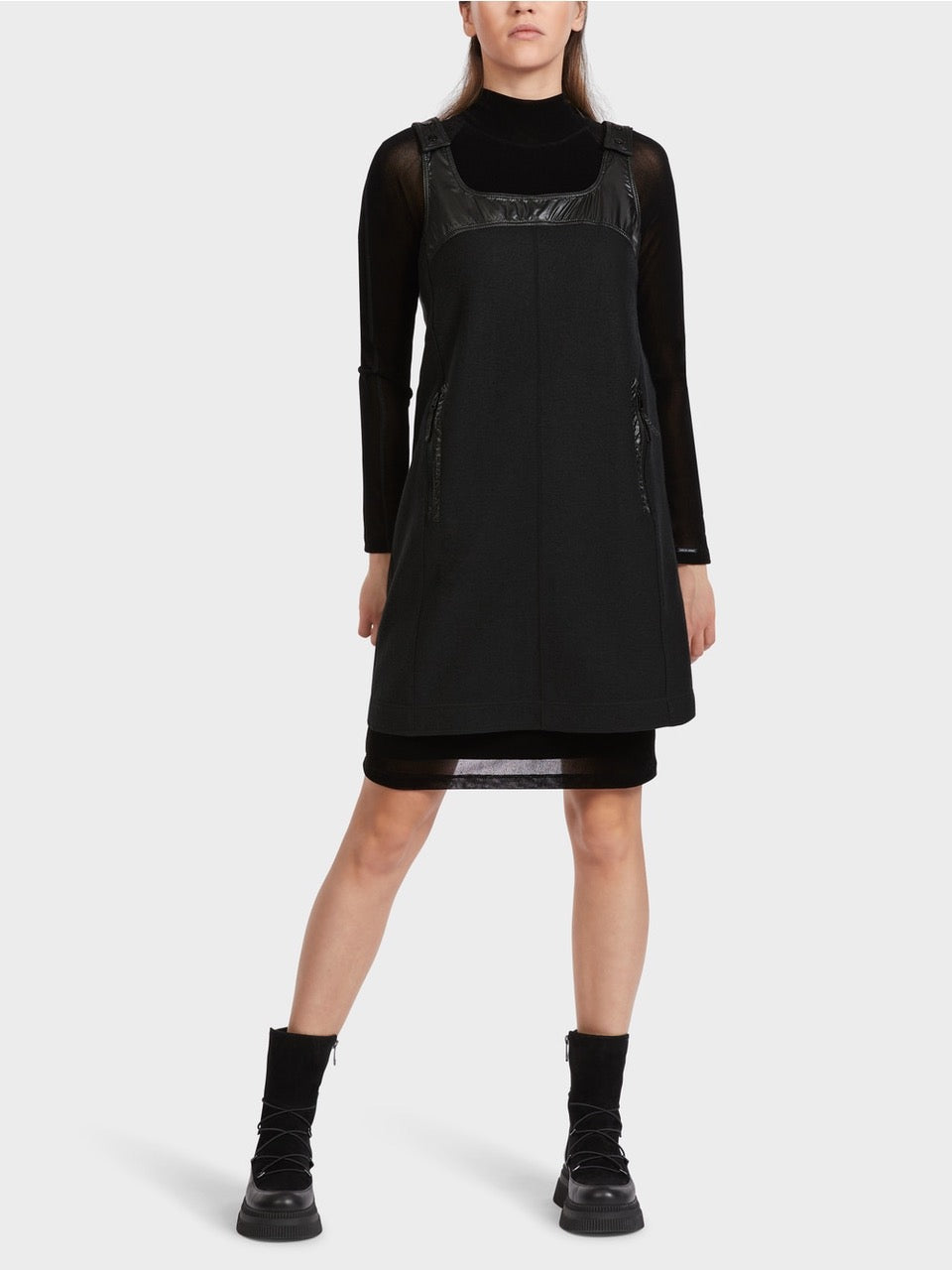 STRAPPY KNITTED WOOL DRESS