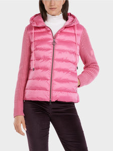 QUILTED AND KNIT MIX JACKET