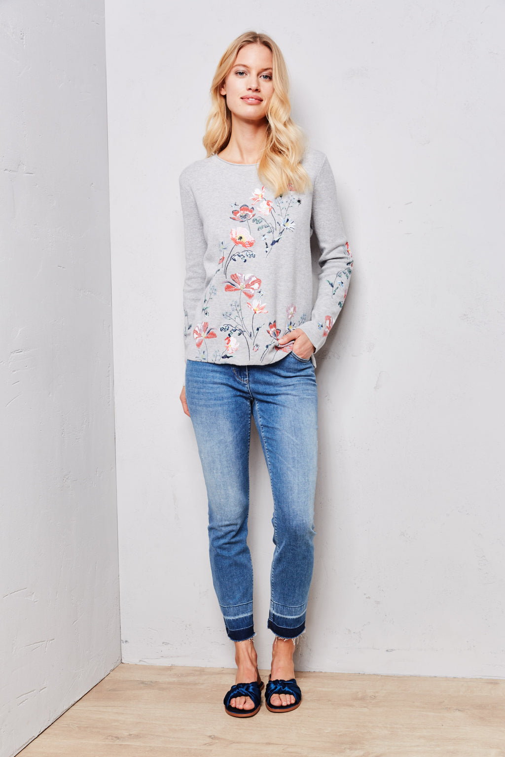 Gerry Weber Floral Embroidered Sweater At Jophiel 