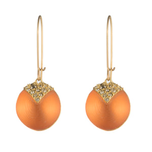 Origami Inlay Dangling Sphere Earring by Alex Bittar at Jophiel