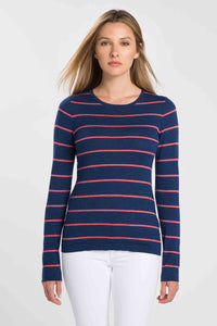Worsted Stripe Crew by Kinross Cashmere at Jophiel