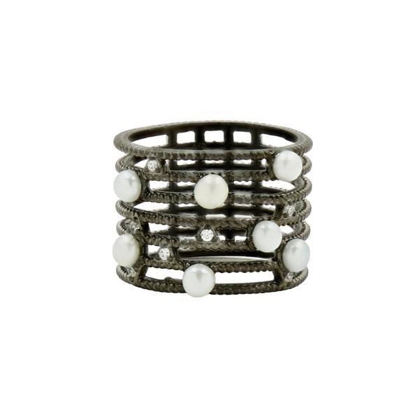 Industrial Finish Cage Ring by Feida Rothman